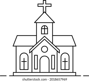 Church Facade Vector Icon Design Urban Stock Vector (Royalty Free ...