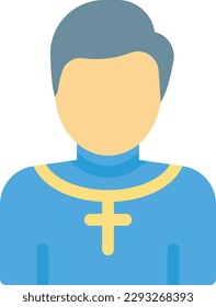 church father Vector illustration on a transparent background.Premium quality symbols. Line Color vector icon for concept and graphic design.