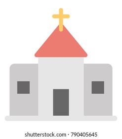 Church Flat Colored Icon
