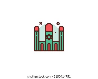 Church flaticon premium vector. modern and professional. creative symbol. regular use icon. ecommerce design for business.eps