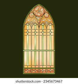 Church glass gradient. Color abstract picture on green background.