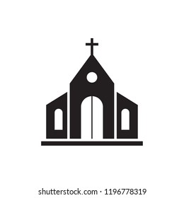 church glyph icon vector