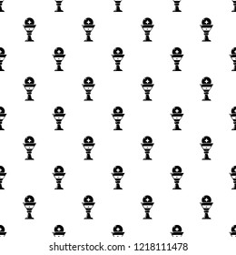 Church goblet glyph pattern vector seamless repeating for any web design