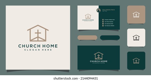 church home logo design vector