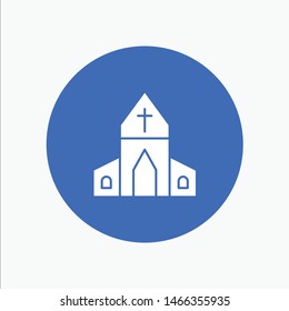 Church, House, Easter, Cross. Vector Icon Template background