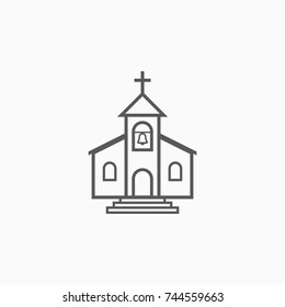 Church Icon Stock Vector (Royalty Free) 744559663 | Shutterstock