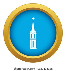 Church icon blue vector isolated on white background for any design