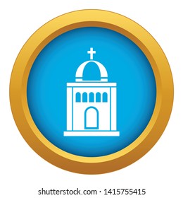Church icon blue vector isolated on white background for any design