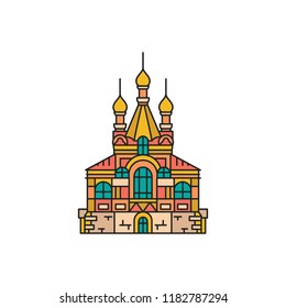 Church icon. Cartoon Church icon illustration vector illustration for web design isolated on white background