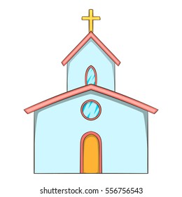 Church icon. Cartoon illustration of church vector icon for web