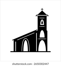 Ícone da Igreja, Adoração Cristã Atividade Religiosa Edifício Vetor Arte Ilustração