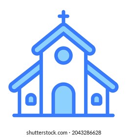 Church icon, Christmas and celebrations. Outline symbol collection. Editable vector Design