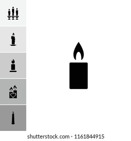 Church icon. collection of 6 church filled icons such as candle. editable church icons for web and mobile.