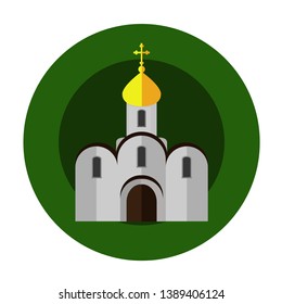 Church icon color background green