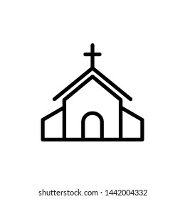 Church icon design trendy illustration.