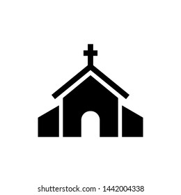 Church icon design trendy illustration.