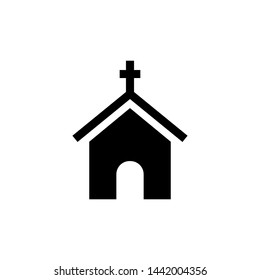 Church icon design trendy illustration.