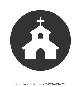 Church icon design trendy illustration. flat sign