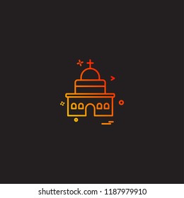 Church icon design vector 