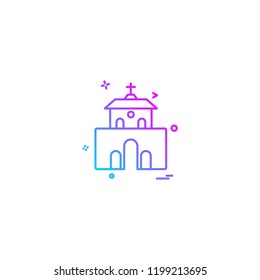 Church icon design vector