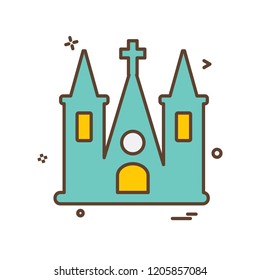 Church icon design vector