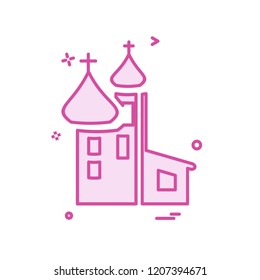 Church icon design vector