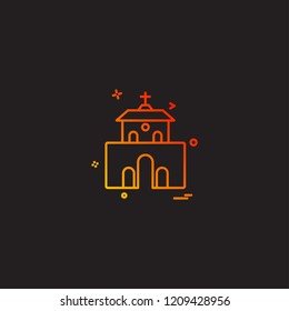 Church icon design vector