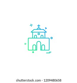Church icon design vector