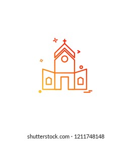 Church icon design vector