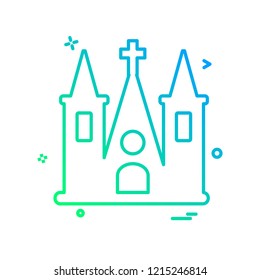 Church icon design vector