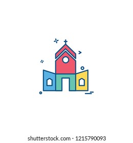 Church icon design vector