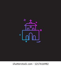 Church icon design vector