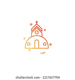 Church icon design vector 