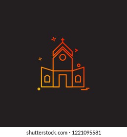 Church icon design vector