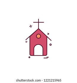 Church icon design vector 
