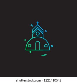 Church icon design vector 