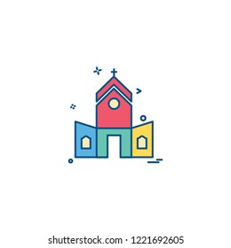 Church icon design vector