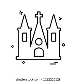 Church icon design vector