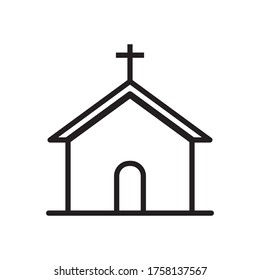 Church Icon Design Vector Template
