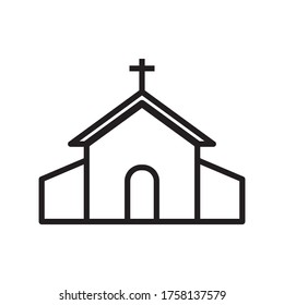 Church Icon Design Vector Template