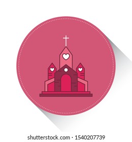 
church icon. Elements of religious signs icon for concept and web apps. Illustration icon for website design and development, app development. Premium icon on white background