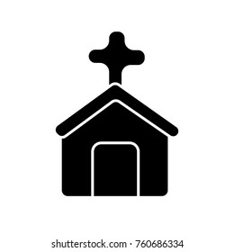 church icon flat black