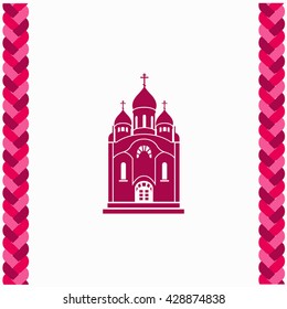 Church icon Flat Design. Isolated Illustration.