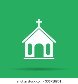 church icon. Flat design style eps 10