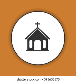 church icon. Flat design style eps 10