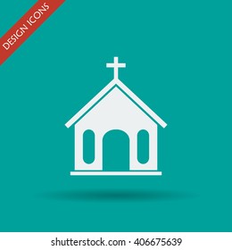 church icon. Flat design style eps 10