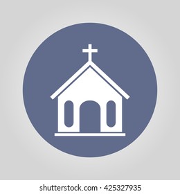 church icon. Flat design style eps 10