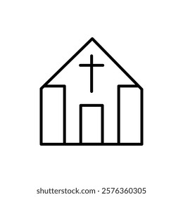 Church icon Flat fill set collection