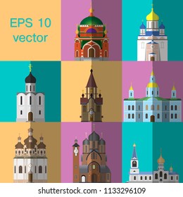 Church icon. Flat image.