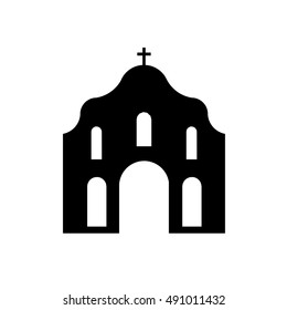 Church icon in  flat style isolated on white background. Religion vector symbol for your web design, logo.